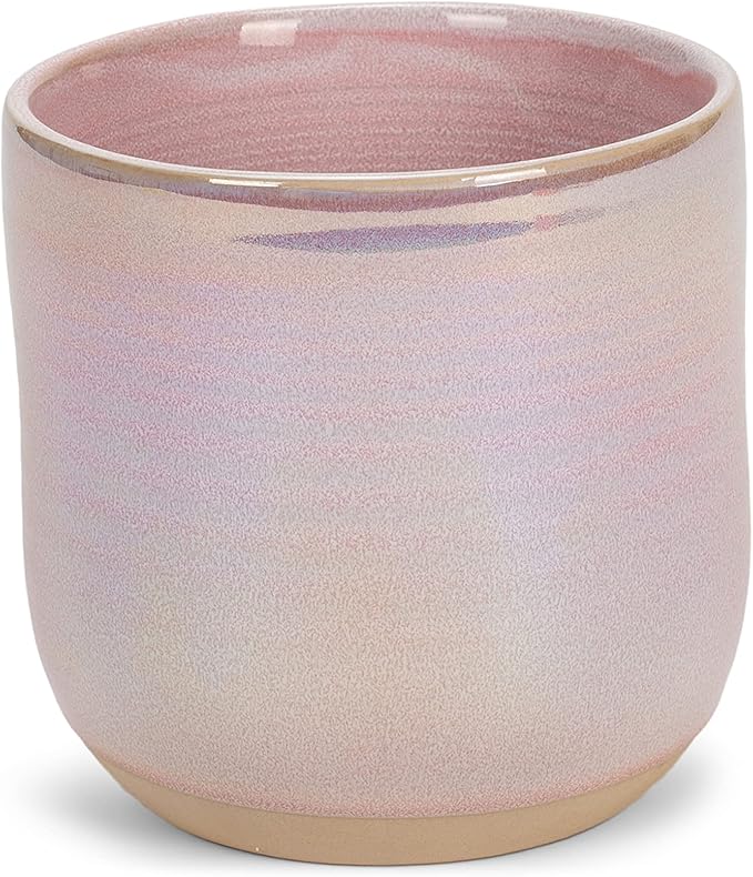 Elanze Designs Glossy Reactive Glaze Large 17 Fluid Ounce Everyday Kitchen Food Grade Ceramic Stoneware Coffee Mug Cup with Comfort Curved Handles, Set of 4, Rose Pink - Image 5