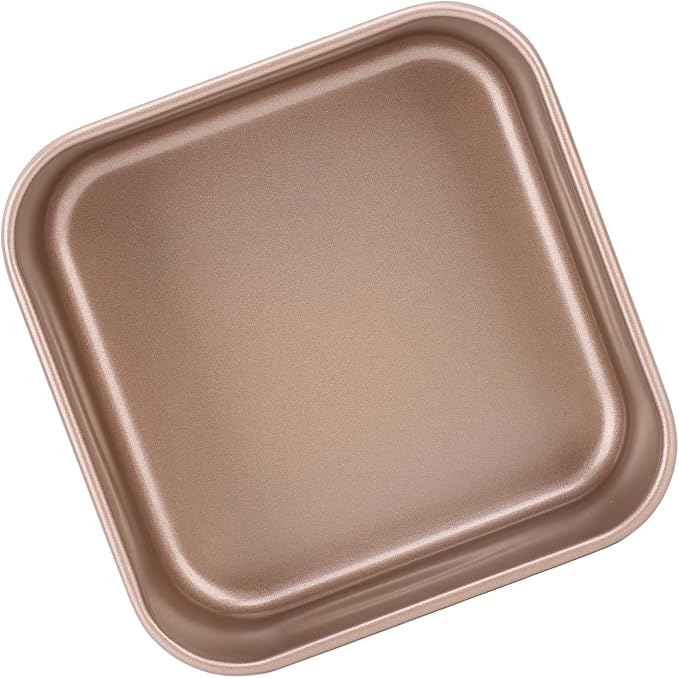 Headerbs Baking Sheet Pan, Deep Square Non Stick Carbon Steel Cookie Tray, Thickened Stackable Bakeware for Cake Bread Pizza Pastry Roasting Meat in Home Oven Kitchen (Large 8cm / 3.2in) - Image 7