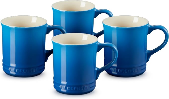 Le Creuset Stoneware Vancouver Mug, Set of 4, 14 oz. each, Marseille by Unknown