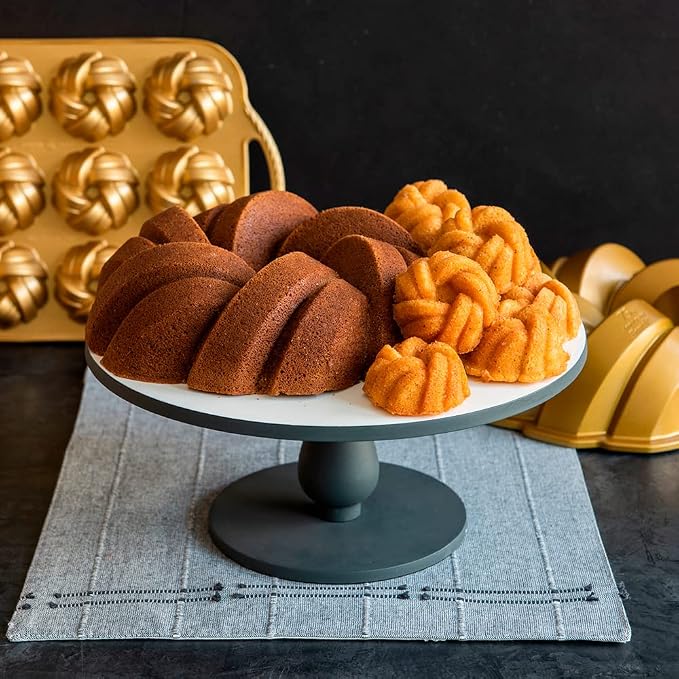 Nordic Ware NW 95577 75th Anniversary Braided Rope Bundt Cake Pan, Gold 12 Cup Capacity - Image 15