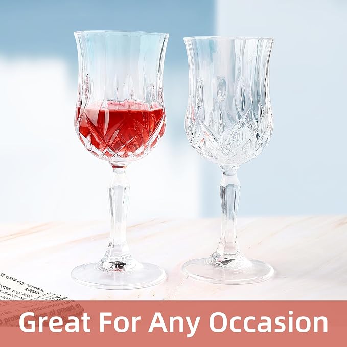 UMEIED 12 Pack 7.2oz Wine Glasses, Small Stemware for Red Wine, Port, Sherry, Dessert Wine, Crystal Clear Classic Glass Goblets Elegant Glassware for Restaurants, Bars, Home Use - Image 7