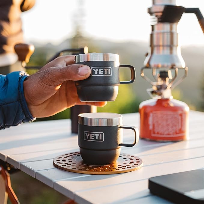 YETI Rambler 6 oz Stackable Mug, Stainless Steel, Vacuum Insulated Espresso/Coffee Mug, 2 Pack - Image 8