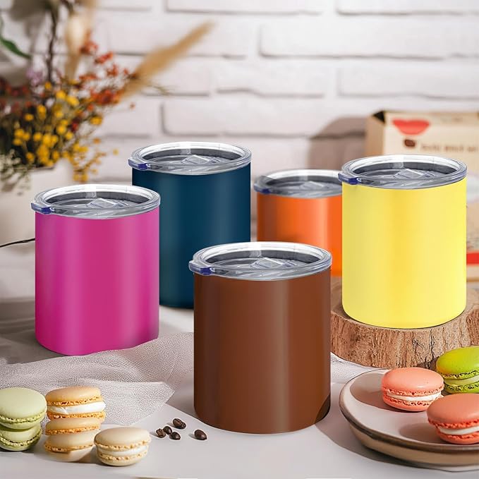 YOUKE OLA 16 Pack Stainless Steel Insulated Coffee Mug Bulk with Lids, 12oz Vacuum Insulated Double Wall Travel Mug for Hot and Cold Drinks Home Office Car, 16 Colors - Image 4