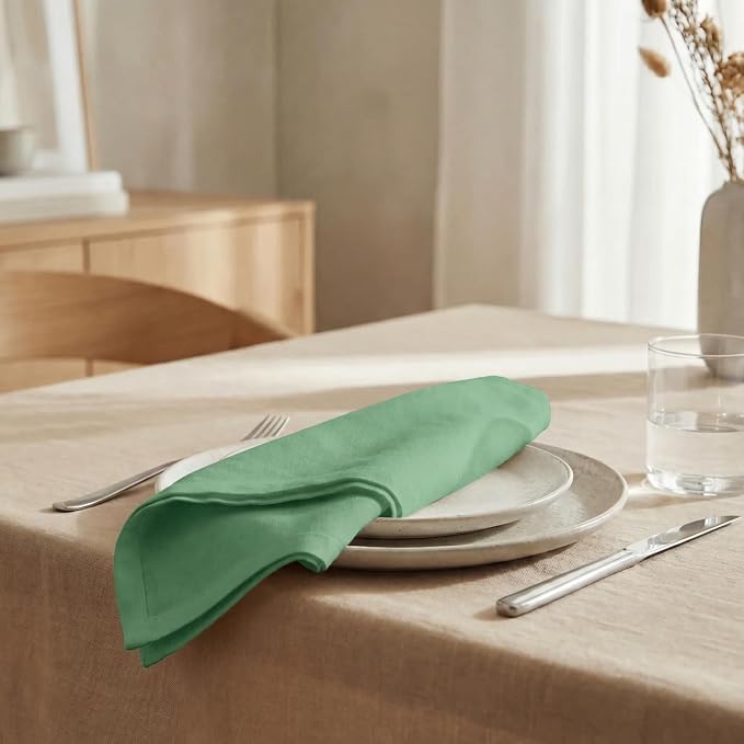Urban Villa Cloth Napkins Cotton 20x20 (Set of 12) Geen - Image 4
