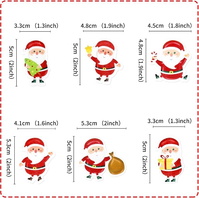 42PCS Edible Christmas Cupcake Toppers - Wafer Paper Santa Claus Picks Merry Christmas Theme Holiday Baby Shower Birthday Party Cake Decorations Supplies - Image 6