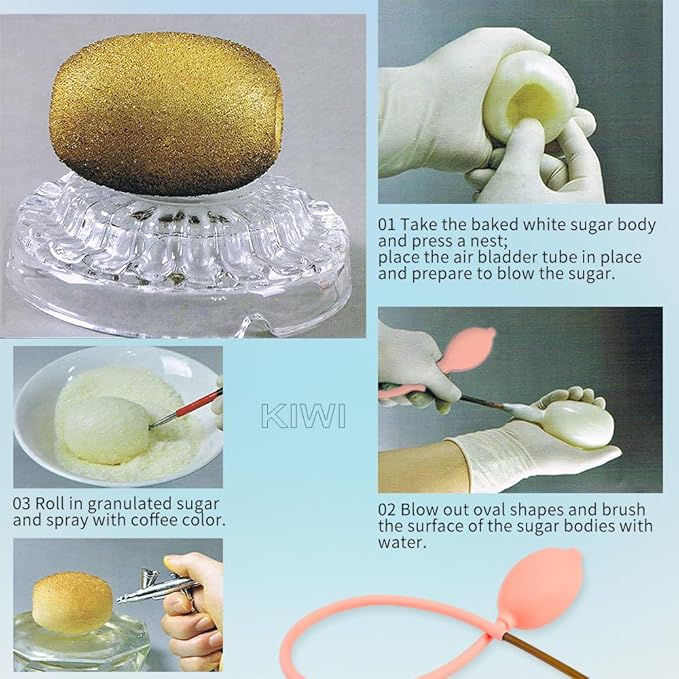 DUEBEL Sugar Pump, Sugar Blowing Pump, Isomalt Blowing Pump, A Necessity for Confectioner/Baker/Chefs/Novice at Sugar Work - Pink