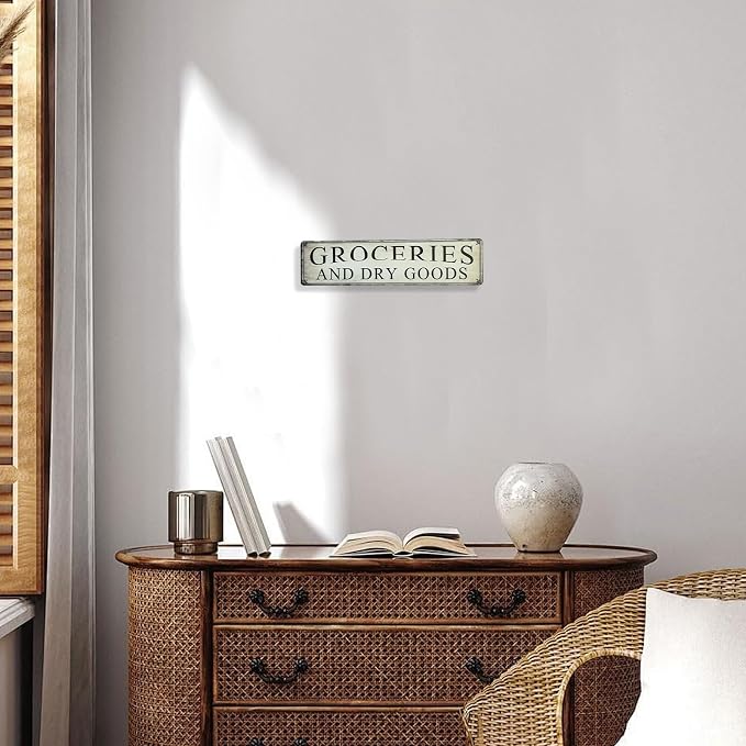 Pantry Sign Grocery Tin Sign General Farmhouse And Kitchen Wall Decor General Store Decorations 4×16 Inches - Image 5
