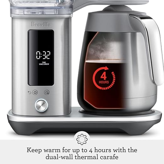 Breville BDC465BSS Luxe Brewer Thermal Carafe, Brushed Stainless Steel | Brew hot coffee and cold brew with this drip coffee machine | Thermal carafe keeps coffee warm for up to 4 hours - Image 9