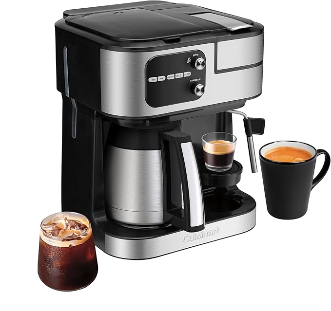 Cuisinart Coffeemaker, Coffee Center Barista Bar 4-In-1 Coffee Machine, Single-Serve Coffee, Espresso & Nespresso Capsule Compatible, 10-Cup Thermal Carafe, Black, SS-4N1TNAS - Image 3