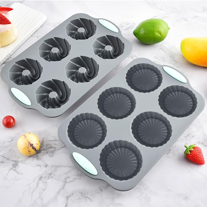 Wreath Ice Mold for Holiday Cocktails, Flexible Silicone Mold for Wreath Ice Cubes, Donuts, Soap & Chocolate, Easy Release for Baking & DIY Crafts (Style-B)