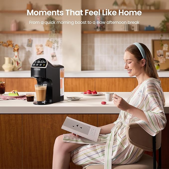 Magician2 Mini 5-in-1 Coffee Maker & Machine for Pods & Grounds, LED Touch | Fits K Cup/Nespresso/Dolce Gusto & ESE Pods,Touchscreen & Pre-infusion,Adjustable Temp/Volume,For Kitchen/Office/Dorm,20Bar - Image 8