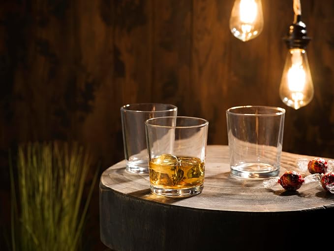 Glaver's Drinking Glasses Set of 8 Mixed Glassware Set, 4 Highballs 17 Oz., 4 Whiskey Glasses 13 Oz., Great For Cocktail Whisky and other Beverages. Dishwasher Safe. - Image 6