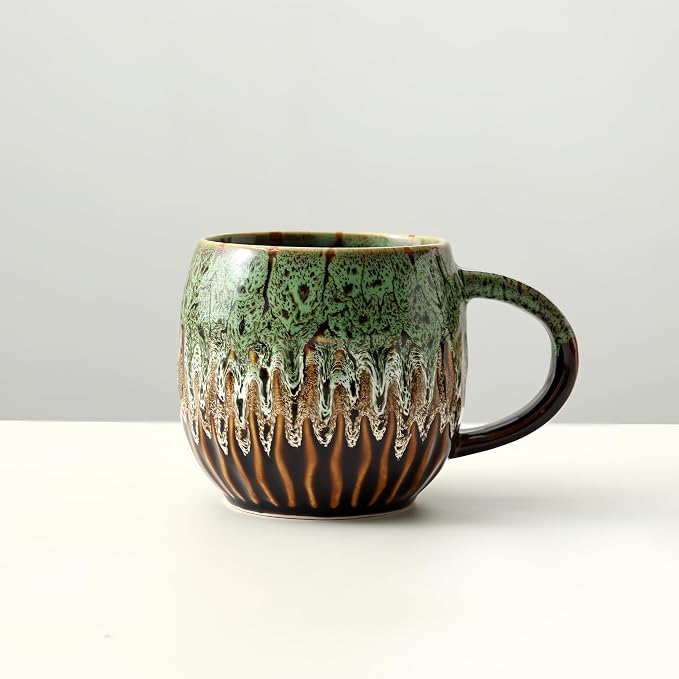 Large Ceramic Coffee Mug - 20oz Big Tea Cup, Green | Large Tea Mug, Microwave Safe, Dishwasher Safe - Image 4