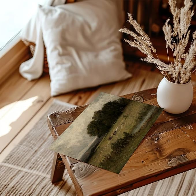 XOCUUI Unframed Canvas Wall Art Vintage Decor, Home Decor Vintage Landscape Oil Painting Canvas Wall Art Decorations for Living Room Kitchen Office Farmhouse Bathroom Decor, 8"x10" - Image 5