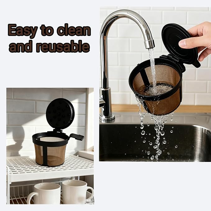 Coffee filter compatible with Ninja PB051 / PB040 / p1b04 coffee grinder compatible with Ninja beans - gold 304 stainless steel mesh reusable - Coffee pod accessories 1PCS