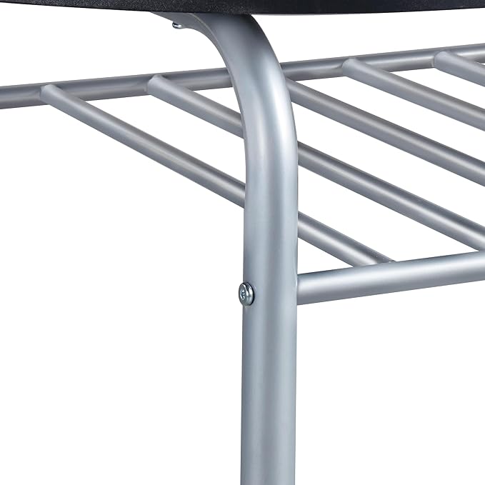 Yaheetech 3-Piece Dining Table Set, Breakfast Bistro Table Set for 2, Small Kitchen and Table Chairs Set of 2 with Metal Frame and Storage Rack for Small Space/Apartment/Dorm Room, White - Image 6