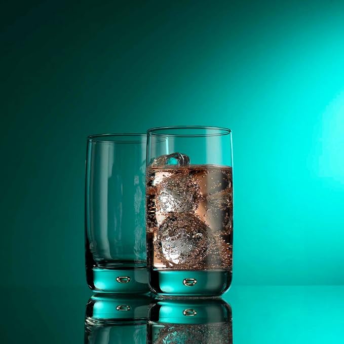 Set of 4 Highball Glasses 16 Oz Collins Cocktail Drinking Glass Cups, Bubble Base Glassware for Water, Juice, Cocktails, Beer Pint Glasses, Modern Basic Tumblers. - Image 8