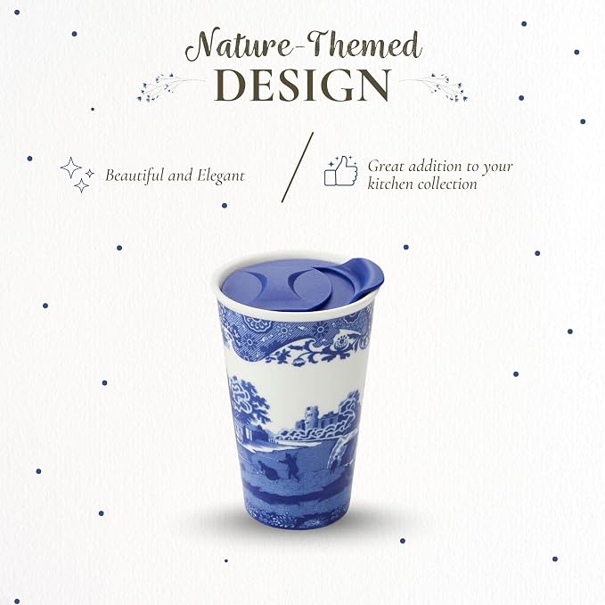 Spode Blue Italian 8oz Travel Mug - Image 4