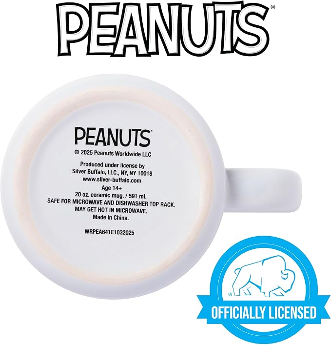 Silver Buffalo Peanuts Great Pumpkin Snoopy Quote, Ceramic Camper Mug, 20oz | It’s the, Linus, 0.59 Liters - Image 4