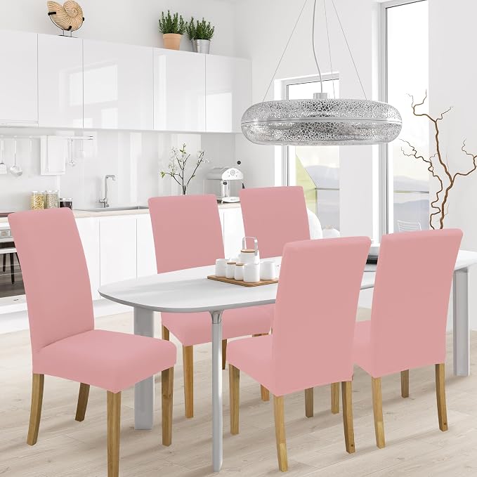 Dining Chair Covers, Stretch Seat Covers, Washable Furniture Protector | Washable, Stretch Fit, Soft, Non Slip, Dining Chair Covers, Seat Protector, Furniture Protector - Image 2
