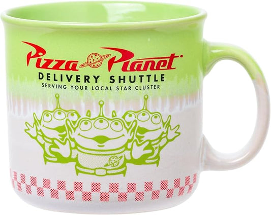 Silver Buffalo Disney Pixar Toy Story, Reactive Glaze Camper Mug, 20oz | Pizza Planet, Ceramic, 0.59 Liters by SilverBuffalo
