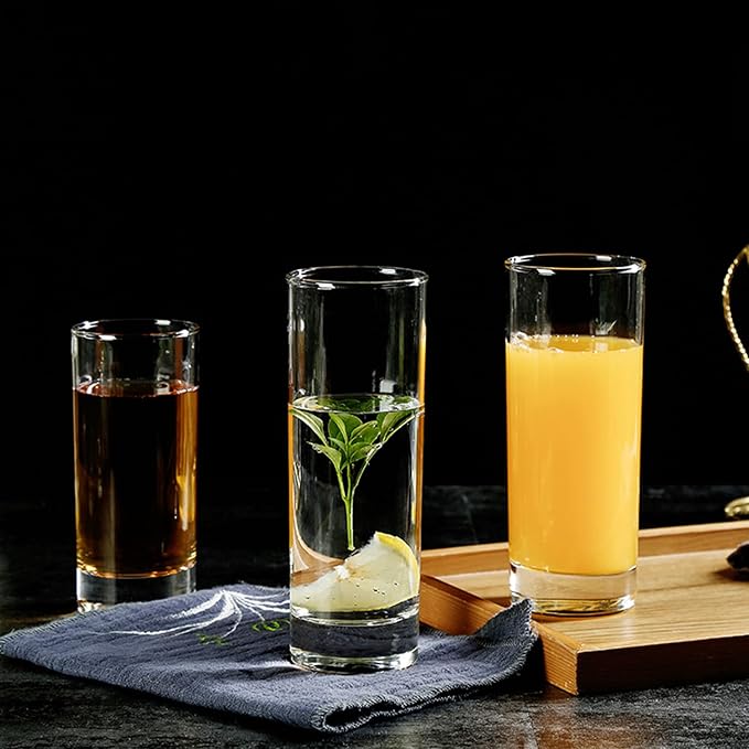 QAPPDA Glass Cups 10 oz, Highballl Glass Cocktail Glass Drinking Glasses | Collins Glasses for Kitchen,Heavy Base Water Cup For Juice,Cocktails,Beverages,Drinking Cups Beer Cups Set Of 12 - Image 5