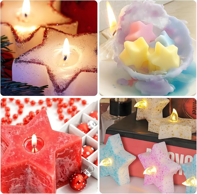 Star Silicone Mold for Chocolate, Candy, Soap, Ice Cubes | 12-Cavity Star Shape, 8.74 x 5.39 in Size, Flexible & Easy Release, Multi-Use Baking Mold, Food Safe Silicone - Image 8