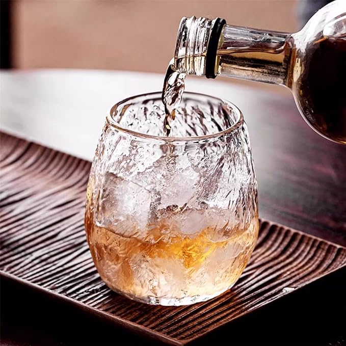 drinking glassware 10Oz Stemless Textured Borosilicate Glass Water Cups - Image 5