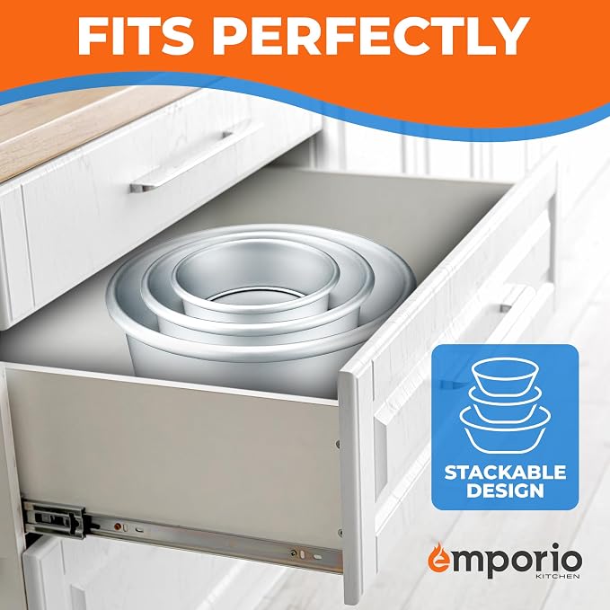 Emporio Kitchen Baking Pan - Anodized Aluminum Round Cheesecake Pan 6’', Pressure Cooker and Air Fryer Compatible, Recipe Booklet Included, PFAS, CFC, PTFE, or PFOA Free, Oven Safe (Up To 500° F) - Image 7