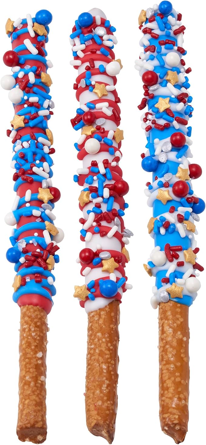 DECOPAC Firecracker Deluxe Fusion Mix, 26oz, Fancy Patriotic Candy Sprinkles in Handheld Container, Edible Sprinkles For Celebration Cakes, Cupcakes, Cookies and Donuts, Red, White, and Blue - Image 10