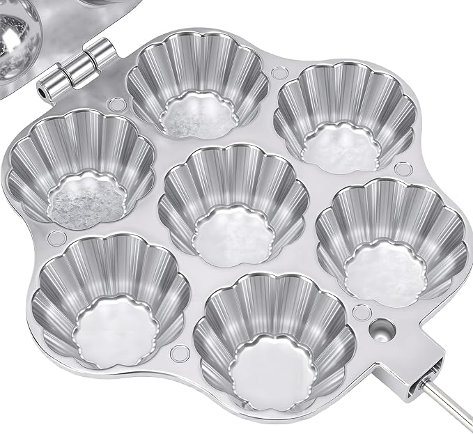 Reusable Quiche Bakeware Aluminum Alloy Mini Tart Pan with Wooden Grip Handles 21 X 43.5cm Fluted Tart Mould 2pcs for Egg Quiche Mince Pie Cheesecake Baking - Image 7
