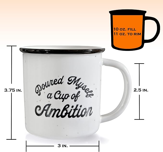 Pour Myself a Cup of Ambition Mug 11 Ounce, Funny Ceramic Coffee Mug - Image 3