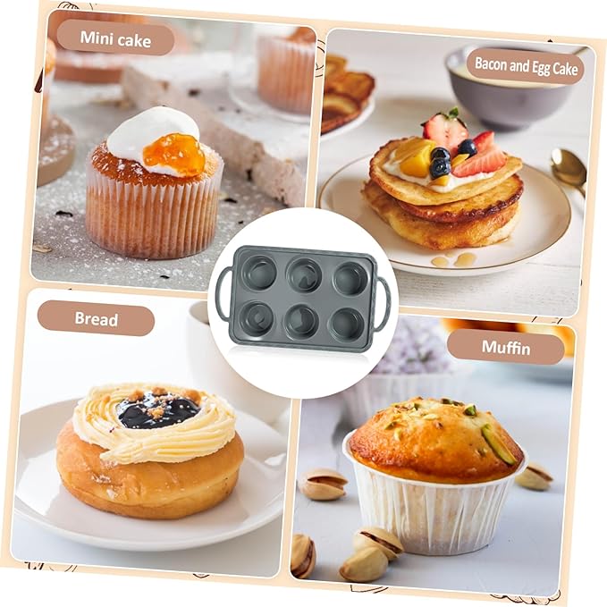 TOYANDONA Silicone Cake Pan Non-stick Bakeware Molds for Creative Desserts Flexible Muffin Tray High-temperature Resistant Bakeware for Family Baking and Parties
