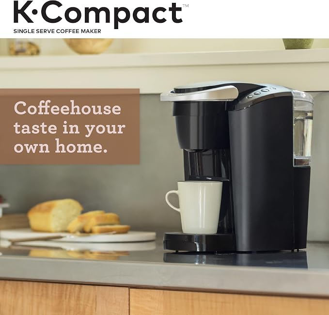 Keurig K-Compact Single-Serve K-Cup Pod Coffee Maker, with 3 Brew Sizes, Smart Start Feature, 36oz Removable Reservoir, Black - Image 9