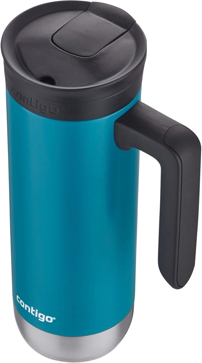 Contigo Superior 2.0 Stainless Steel Travel Mug with Handle Leak-Proof Lid Double-Wall Insulation for Hot & Cold Beverages,20oz,Juniper,Ideal for Commuting and Travel,(Pack of 4) - Image 3