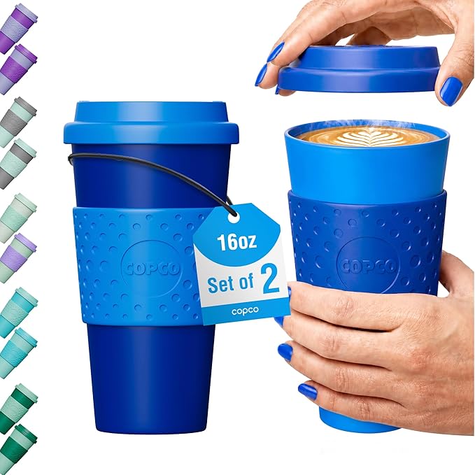 Copco Acadia Travel Mug, 16 Oz - Navy & Blue, Set of 2 by Copco