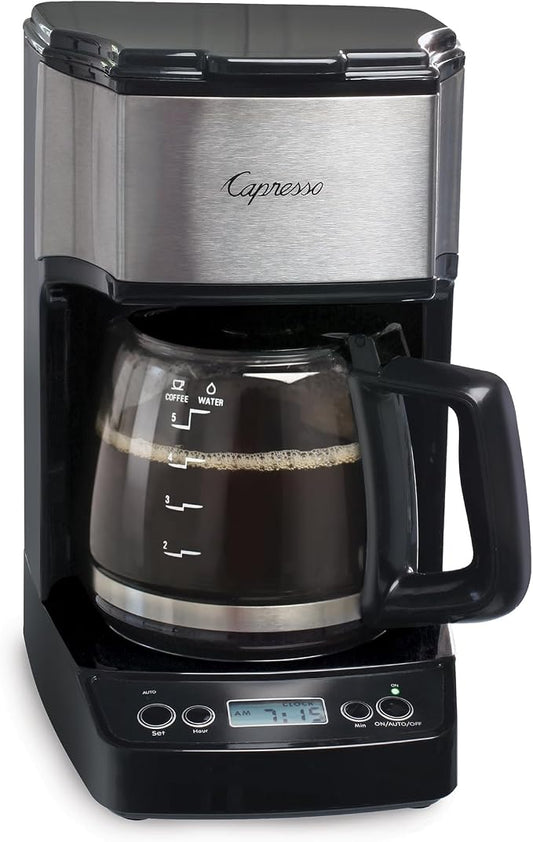 Capresso 5-Cup Mini Drip Coffee Maker, Black and Stainless Steel by Capresso