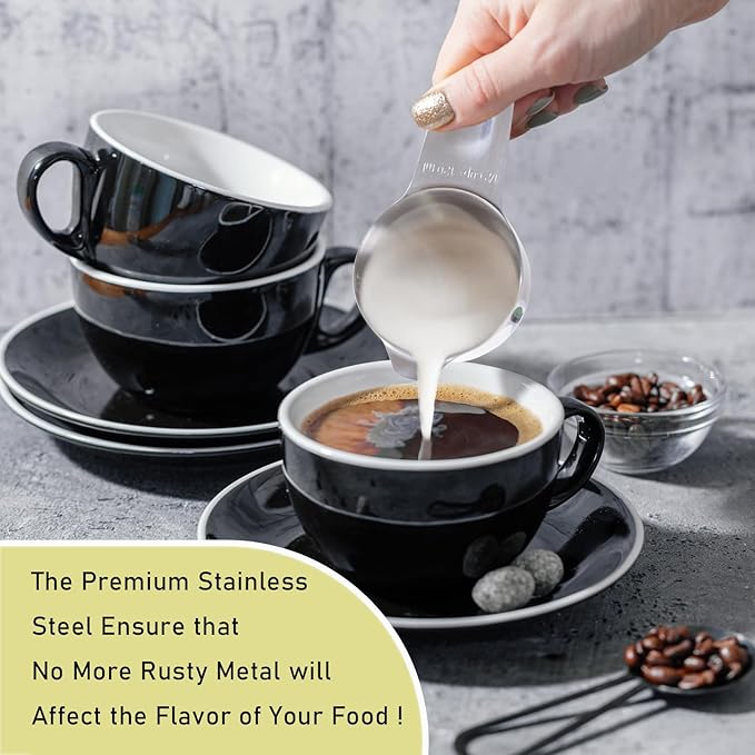 1PCS 1/3Cup (80ml, 2.7oz) Single Measuring Cup, Stainless Steel Measure Scoop, Metric and US Measurement, Heavy Duty, Dishwasher Safe