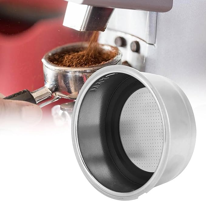 51mm 2 Cups Portafilter Filter Basket, Stainless Steel Pressurized Mesh Coffee Filters Bottomless Portafilter Coffee Machines Accessories for Semi-Automatic Coffee Machine Series(2 Cup)