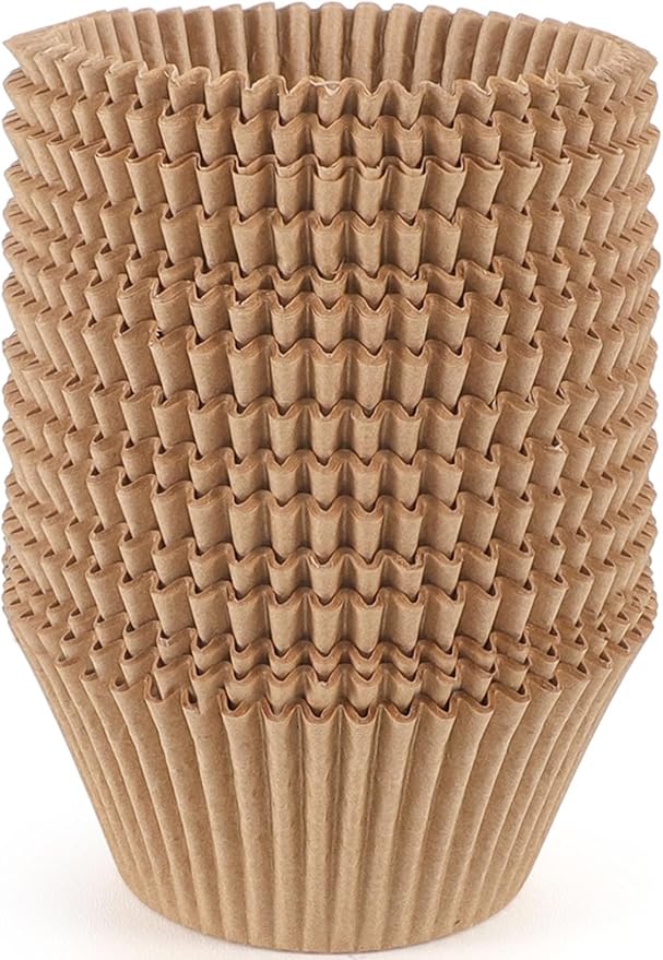 Caperci 150pcs Jumbo Muffin Liners for Baking - Natural Large Cupcake Liners, Unbleached Greaseproof Paper, Cupcake Wrappers for Party, Wedding, Birthday, Christmas by Caperci