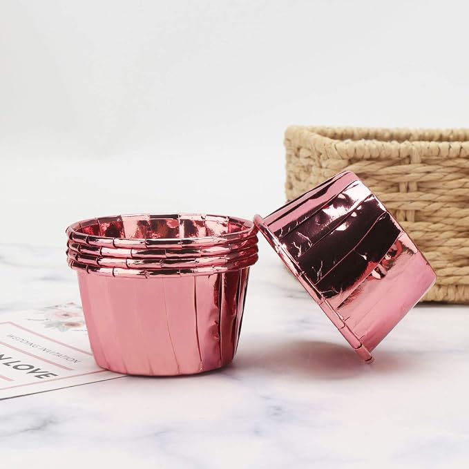 Baking Cups Ramekins, EUSOAR 50Pcs Disposable Ramekin Muffin Baking Cups, Aluminum Cupcake Cups, Tip Pan Ramekin Holders, Little Foil Cups - Image 5