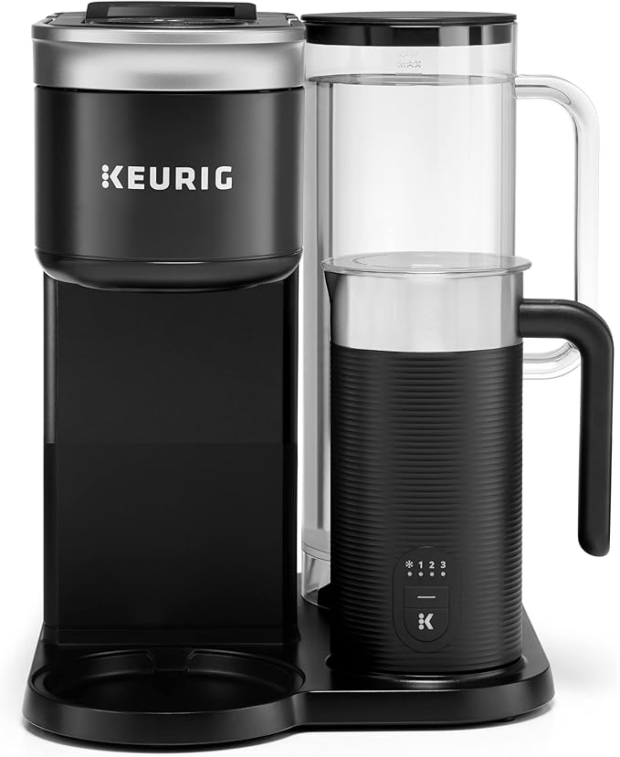 Keurig K-Café SMART Single Serve Coffee Maker with WiFi Compatibility, Latte and Cappuccino Machine with Built-In Frother, 6 Brew Sizes, Black | WiFi Compatibility, Latte, Cappuccino Machine with Built-In Frother, 6 Brew Sizes by Keurig