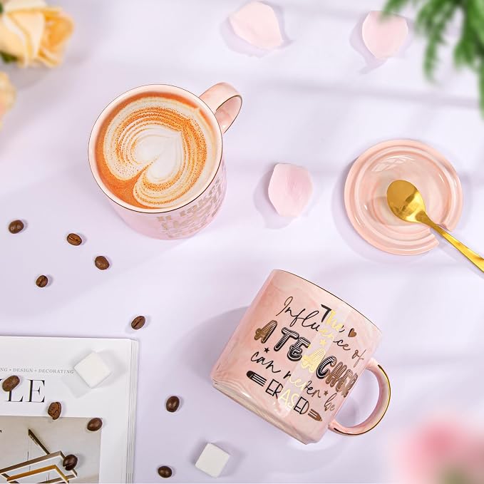 Teacher Appreciation Gifts for Women, Back to School Teacher Gifts,14oz Mug | Teacher Birthday, Retirement, Back to School, Graduation, End of Year Gifts - The Influence of A Teacher Can Never Be Erased - Image 5