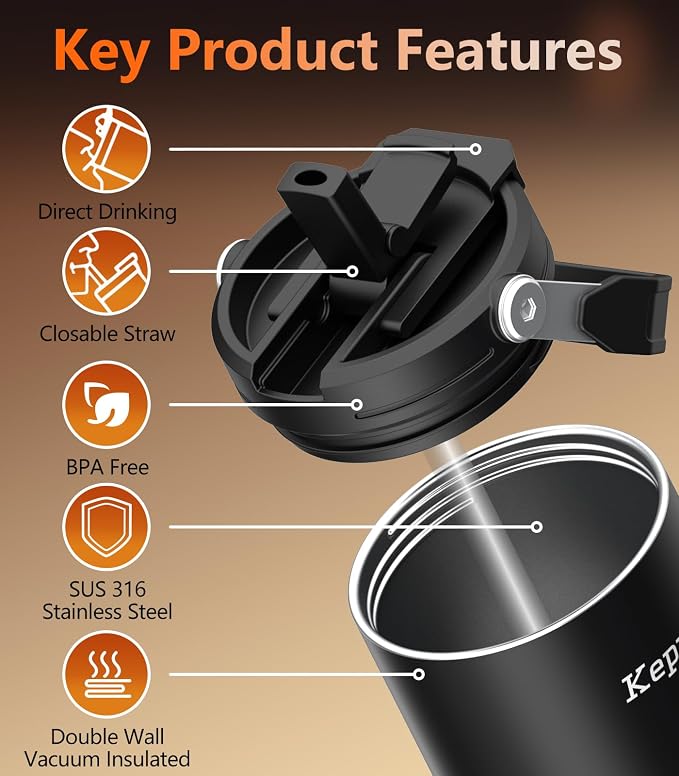 Kepwam Heated Coffee Mug Rechargeable T3, 20oz Self-Heating Travel Mug for Coffee with 1℉ Precise Temperature Control & App, Portable Cup Warmer for Outdoor & Car (Fits Cup Holders) - Image 6