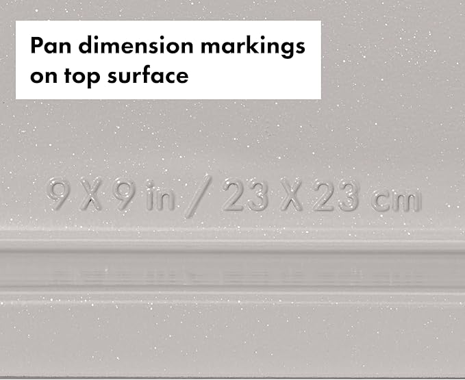 OXO Good Grips Non-Stick Pro Ceramic Coated Metal Bakeware 9” Square Cake Pan – Storm Blue - Image 6
