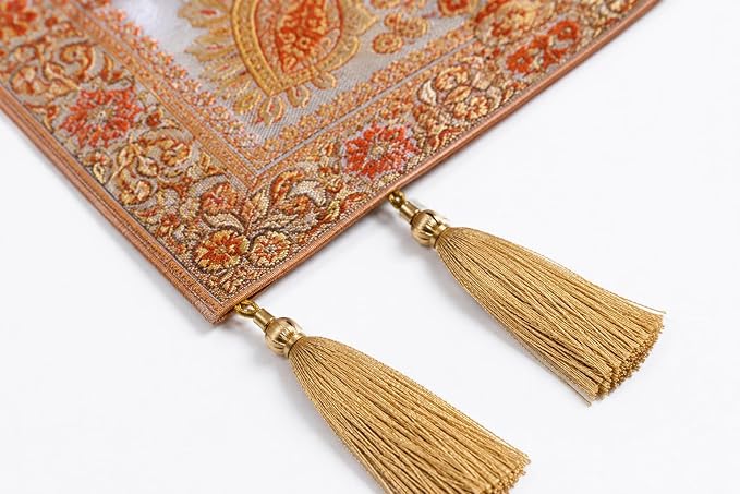Indian Handmade Traditional Table Runner 72 x 16 Inch, Mandala Design Decorative Cloth with Tassels, Grey Ethnic Dining Runner for Kitchen, Wedding, Birthday Party and Festive Decor - Image 8