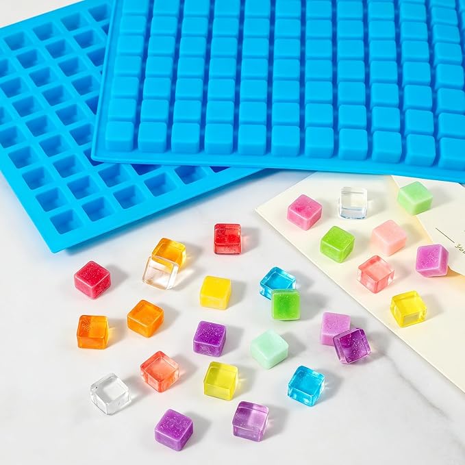 Square Silicone Candy Molds - Mini Silicone Molds for Hard Candy, Chocolate, Gummy, Caramel, Ganache, Ice Cubes - Image 4