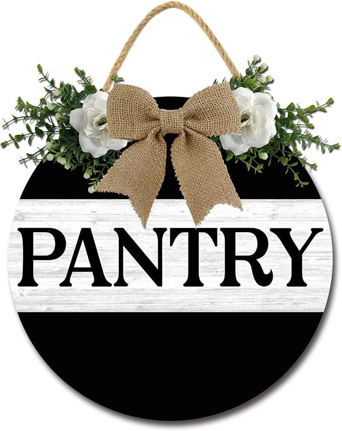 Pantry Sign Pantry Wall Decor Farmhouse Pantry Wooden Hanging Decor Wall Art Decor for Home Pantry Room Holiday Decoration 12inch by Unknown