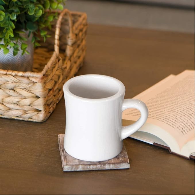 Serami Diner Coffee Mugs – Set of 6 Classic 11oz Ceramic Cups – Thick, Heavy Stoneware – Crisp White Color – Dishwasher & Microwave Safe - Image 3