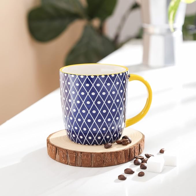 Selamica 10 oz Coffee Mugs Set of 6 with Handle, Coffee Cups Ceramic for Cappuccino Latte Cocoa Milk Tea, Dishwasher Microwave Safe, Assorted Colors - Image 5
